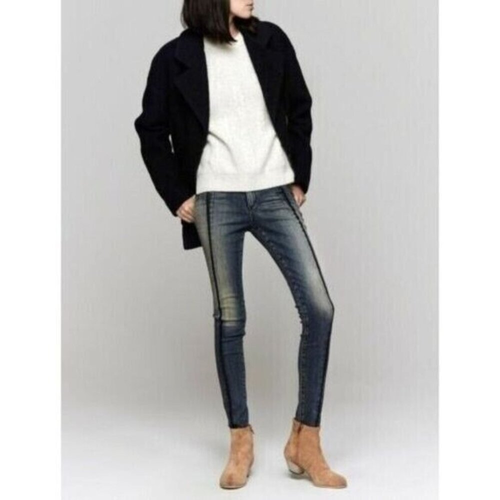 Rag & Bone Womens Jeans Skinny Split Separating Stitch in Brimfield Wash Size 26